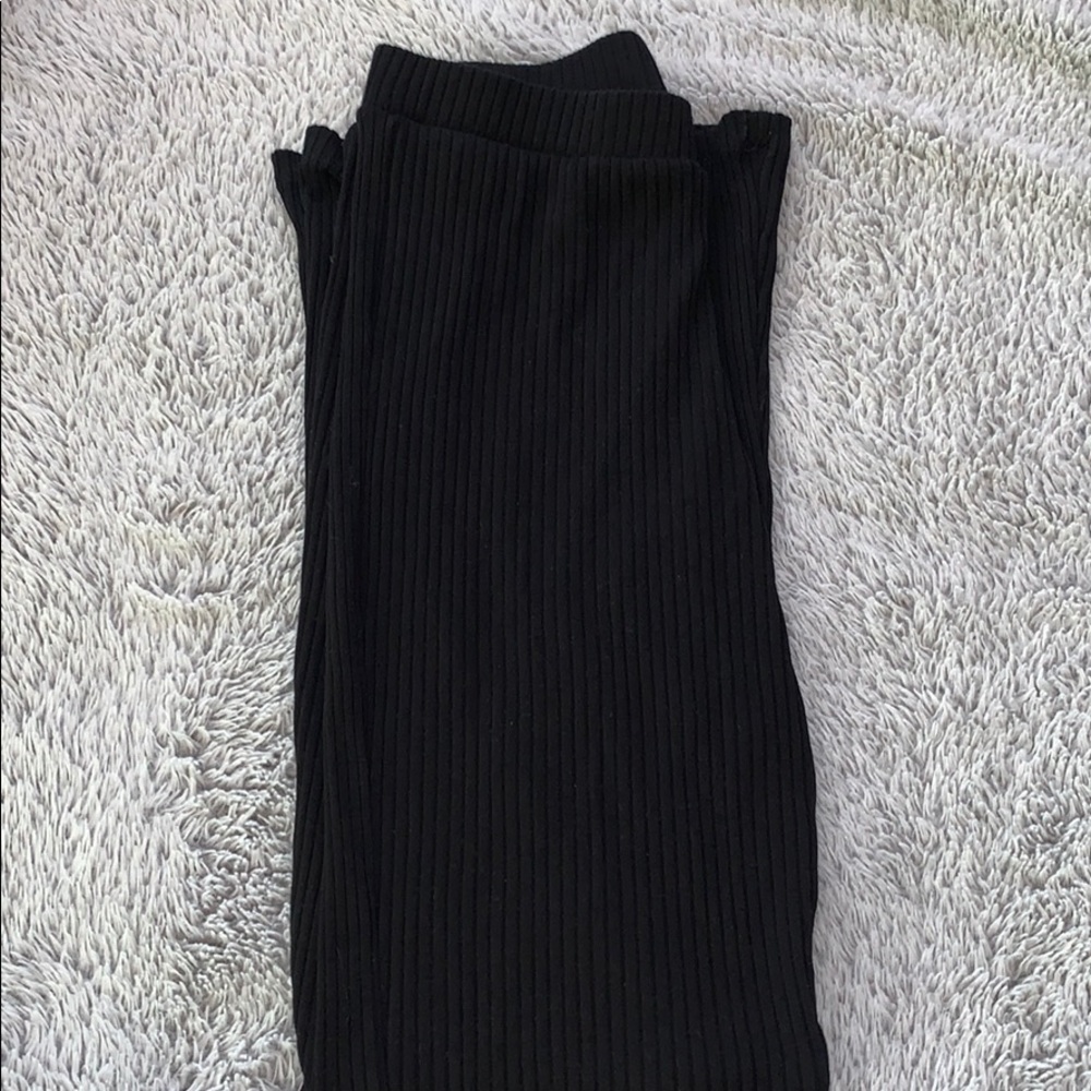 Black bottoms (flare at the bottom)